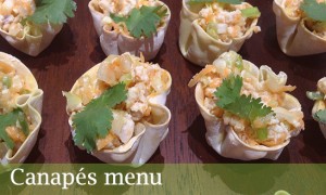 canapes menus for corporate events