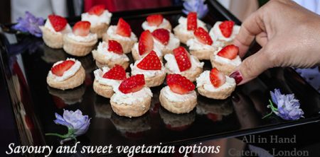 Vegetarian canape menus